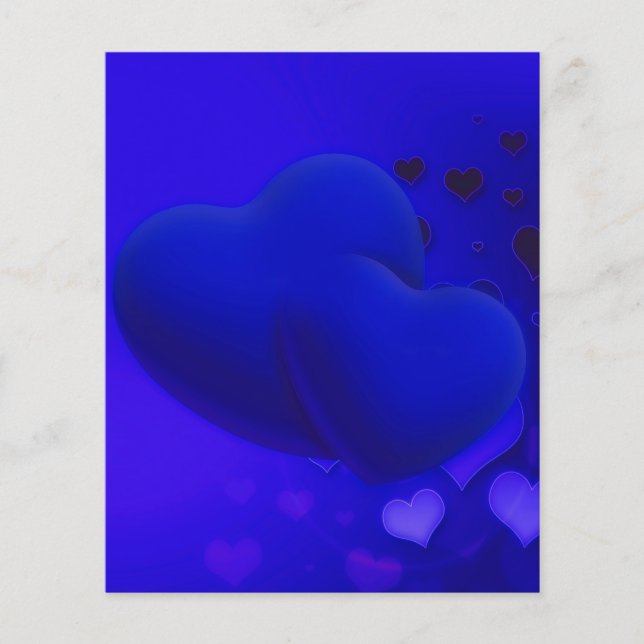 Hjärtat-629378 BLUE HEARTS KÄRLEK TAPET BAKGRUND Flygblad (Framsidan)
