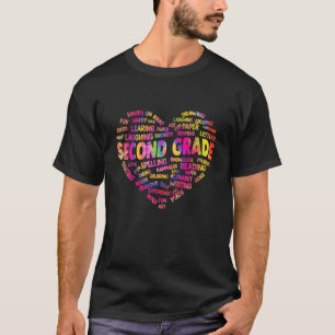Hjärtat Andra Klass-teamet Tie Dye Back to school T Shirt