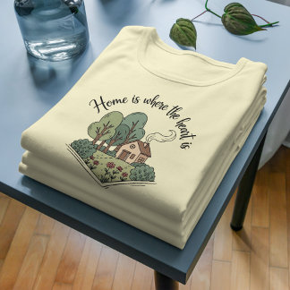 Hjärtat är där hjärtat är, Mysigt skydd i naturen T Shirt
