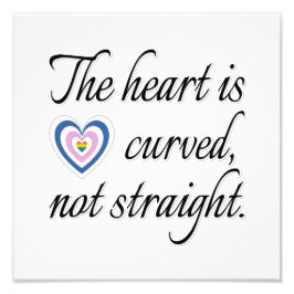 Hjärtat är inte Rakt Fototryck