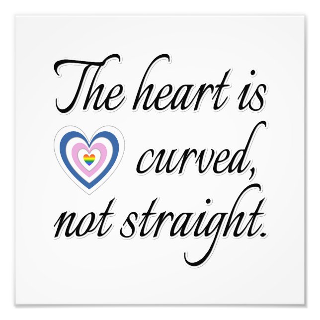 Hjärtat är inte Rakt Fototryck (Framsidan)