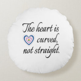 Hjärtat är inte Rakt Rund Kudde