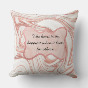 Hjärtat är Lycka Marble Pillow Kudde