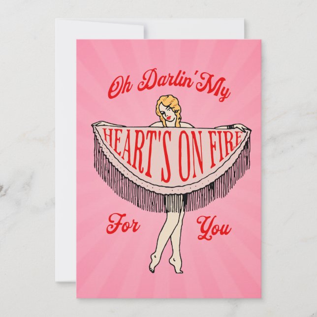 Hjärtat är på brand flat julkort (Framsida)