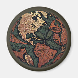 Hjärtat av Gaia - Tribal Jord Bilmagnet Magnet