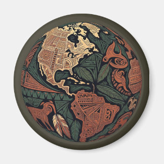 Hjärtat av Gaia - Tribal Jord Bilmagnet Magnet
