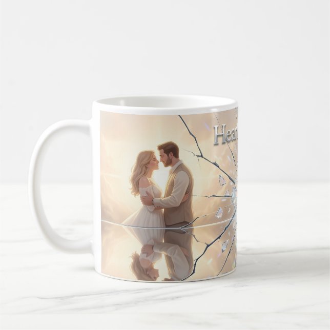 Hjärtat av glas Smasht romantik Dröm-mugg Kaffemugg (Vänster)