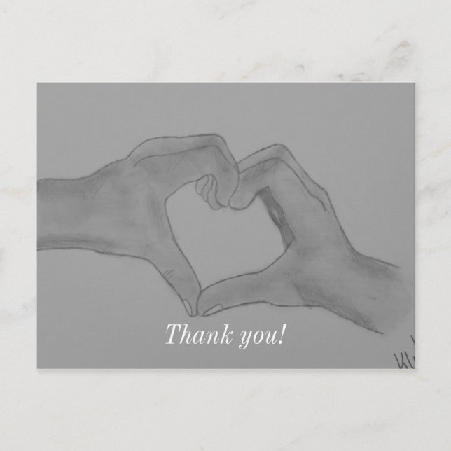 Hjärtat av händer vykort (Framsida)