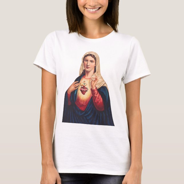 Hjärtat av jungfru Maria T Shirt (Framsida)