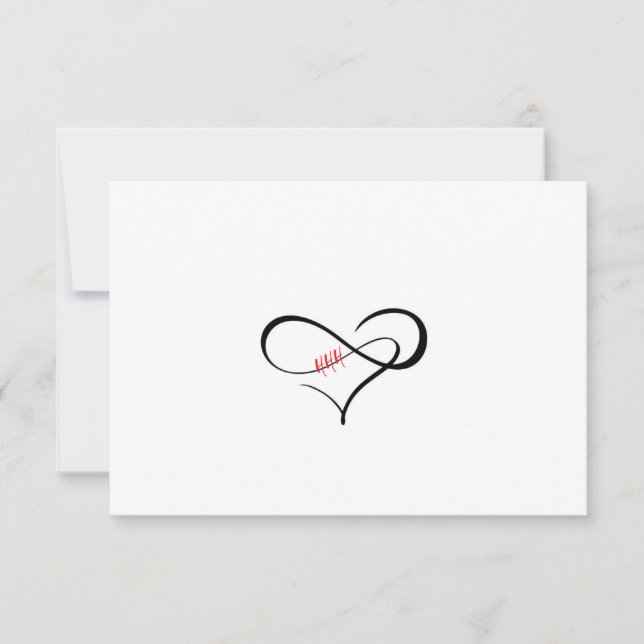 Hjärtat av oändlighet H-trippeln Inbjudningar (Framsida)