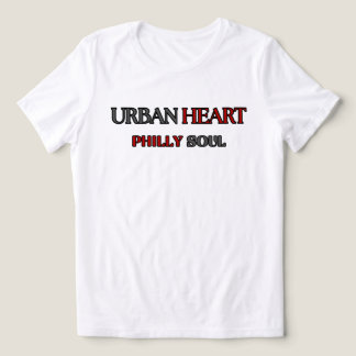 Hjärtat av Philly Urban Heart Grå röd Dam T Shirt