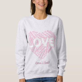 Hjärtat av Positivitet Ordkonst – Inspirerande Typ T Shirt