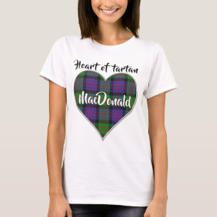 Hjärtat av Tartan Clan MacDonald Donald Plaid T Shirt