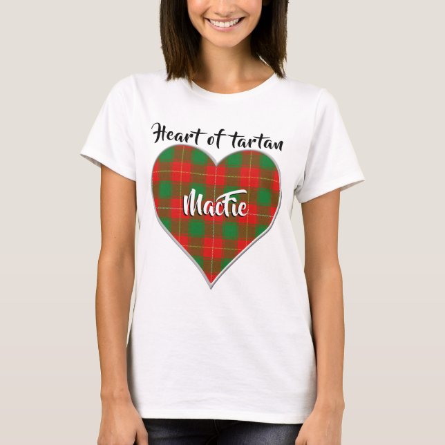 Hjärtat av Tartan Clan MacFie Plaid T Shirt (Framsida)