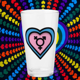 Hjärtat av Trans Pride-björkglas Glaskopp