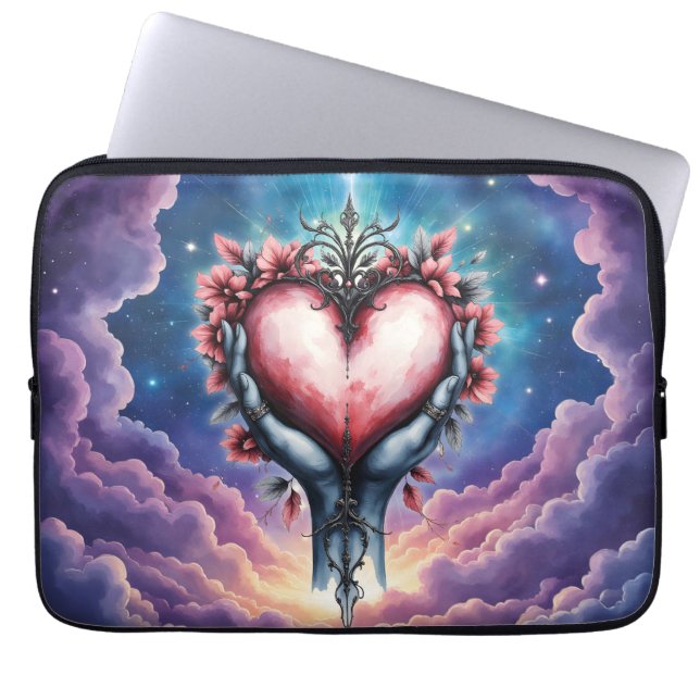 Hjärtat av tyst magi laptop fodral (Framsidan)