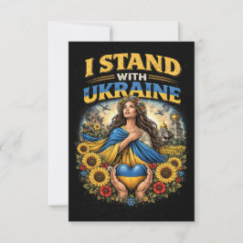 Hjärtat av Ukraina Tack Kort