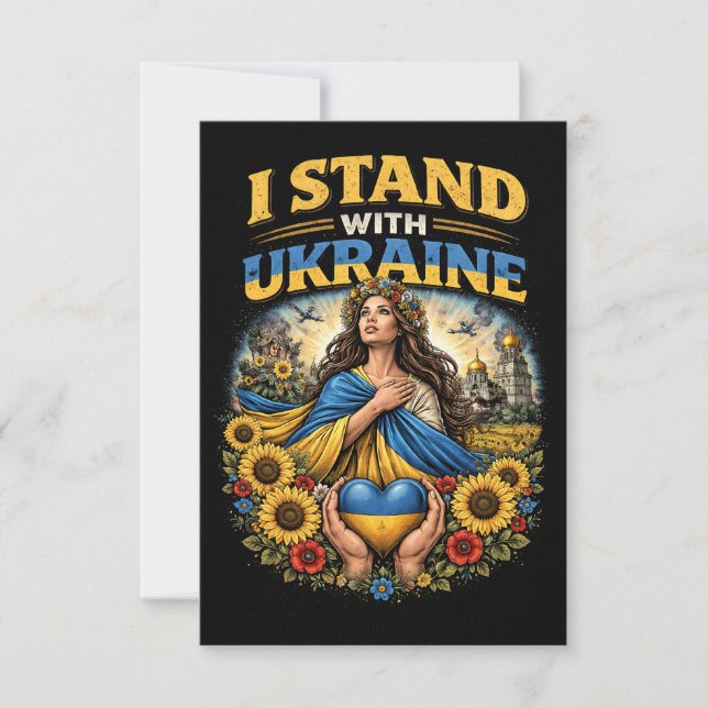 Hjärtat av Ukraina Tack Kort (Framsida)