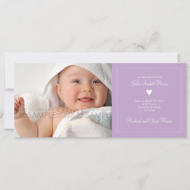 Hjärtat ・ Baby-meddelande Meddelande (Framsida)