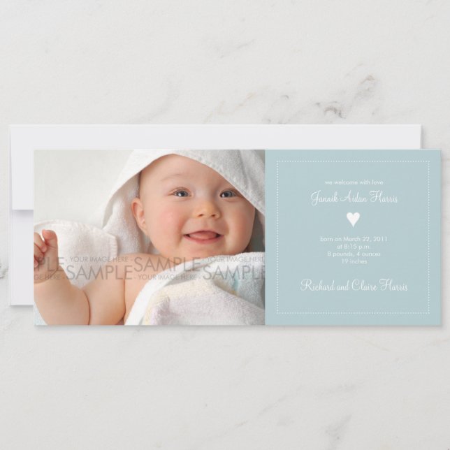 Hjärtat ・ Baby-meddelande Meddelande (Framsida)