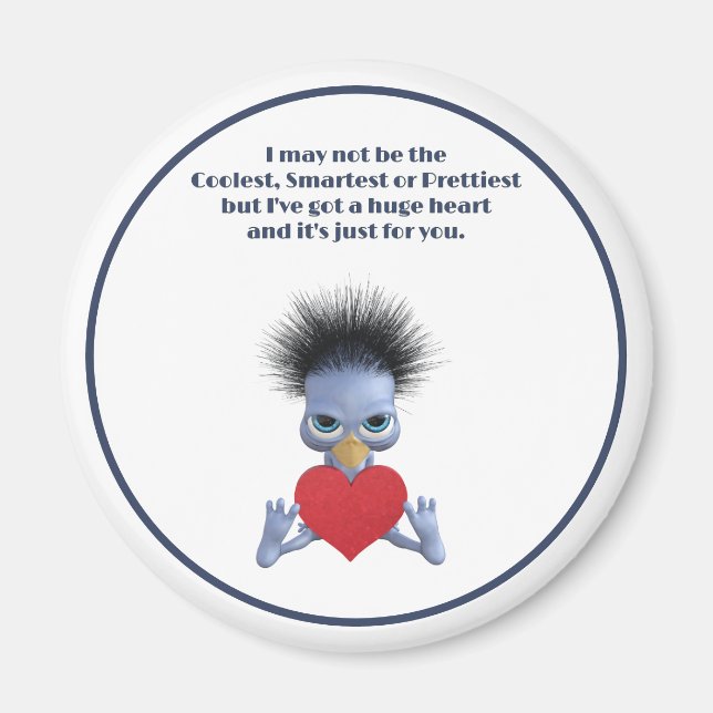 Hjärtat bara för alla hjärtans dag magnet (Framsidan)