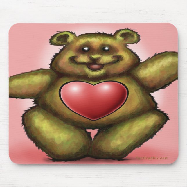 Hjärtat Bear Musmatta (Framsidan)