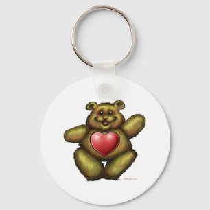 Hjärtat Bear Nyckelring