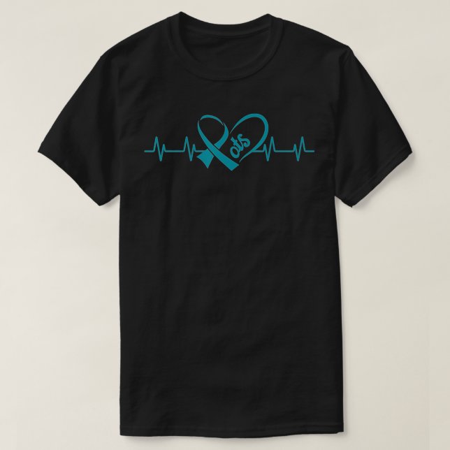 Hjärtat Dysautonomia Neurolog Turq T Shirt (Design framsida)