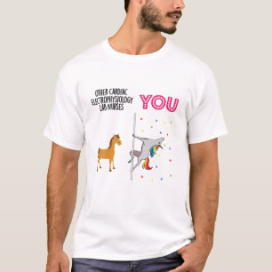 Hjärtat Elektrofysiologi Lab Nurse Funny Unicorn T Shirt