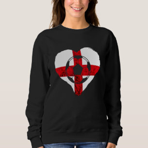 Hjärtat engelsk fotboll St George's Cross engelsk T Shirt