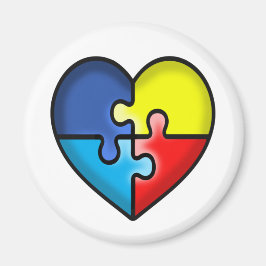 Hjärtat för medvetenhet om autism magnet