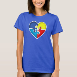 Hjärtat för medvetenhet om autism t shirt