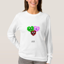 Hjärtat Fuzzies Kvinnors Långärmad Shirt T Shirt