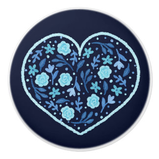 Hjärtat fylld med Pastel Blommigt och Löv Inslag Knopp