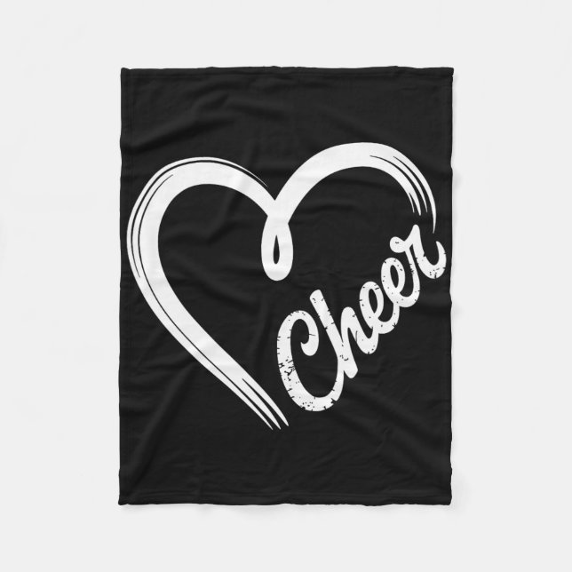 Hjärtat Glädje Cheerleading Cheerleader  Fleecefilt (Framsidan)