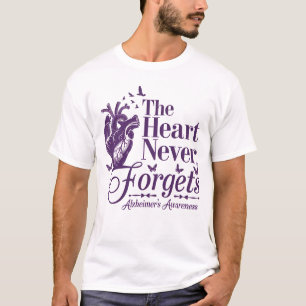 Hjärtat glömmer aldrig Alzheimers medvetenhet T Shirt