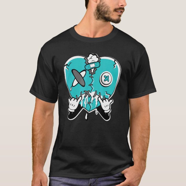Hjärtat Gråtande Griffey Max 1 Aqua Matching T Shirt (Framsida)