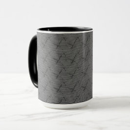 Hjärtat grått med litet rand och pixelerat tä mugg