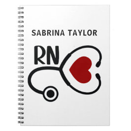 Hjärtat Heart Stethoscope RN Anteckningsbok