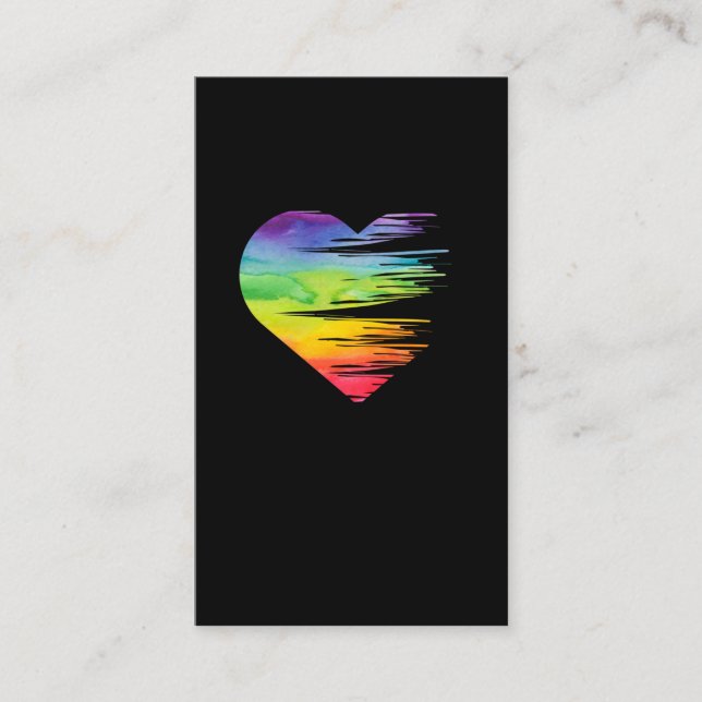 Hjärtat Hjärtat Awareness Gay Lesbisk för HBT-Prid Visitkort (Framsida)