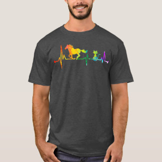 Hjärtat Hjärtat Hjärtat VaterColour Horse Lover T Shirt