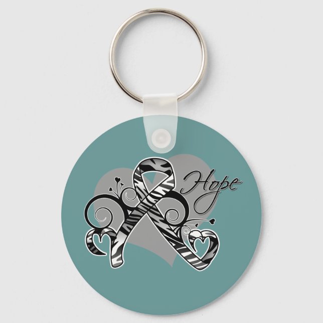 Hjärtat Hjärtat Hoppcancer Medvetenhet om cancer Nyckelring (Framsida)