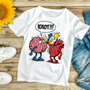 Hjärtat Hjärtat T- Shirt - Roligt Emotionerad T