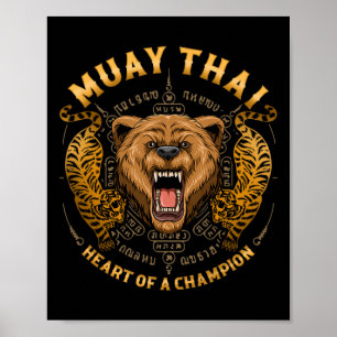 Hjärtat Hos En Mästare - Kickboxning Och Muay Thai Poster