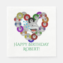 Hjärtat i Billiards Grattis på födelsedagen Shark