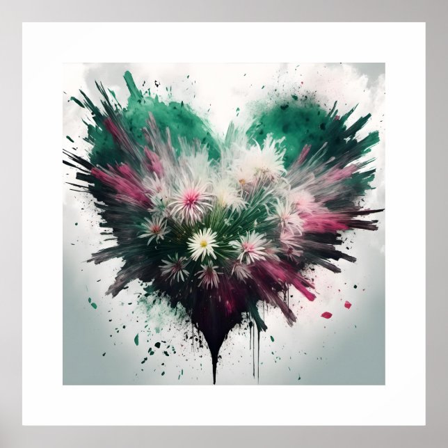 Hjärtat i Blommar Poster (Framsidan)