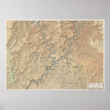 Hjärtat i Canyonlands (Utah) karta poster
