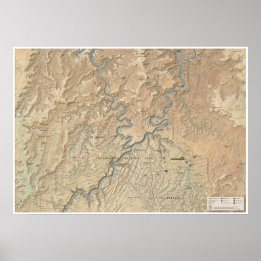 Hjärtat i Canyonlands (Utah) karta poster
