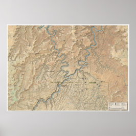 Hjärtat i Canyonlands (Utah) karta poster