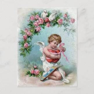 Hjärtat i cupid vykort